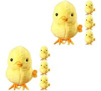 TOYANDONA 8 Pièces Poulet Sauteur En Peluche Liquidation Lapin Remplisseurs De Sacs- Pour Enfants Jouets De Lapin à Remonter Pour Enfants Poussin Plastique Animal Tout-petit