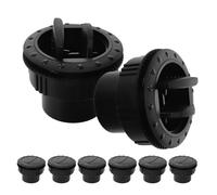 TOYANDONA 8 Pièces Sortie d'air Ronde Installation Facile pour Climatisation de Camping-Car en ABS Noir Ventilateur de Toit Moderne pour Véhicule de