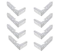 TOYANDONA 8 Pièces Support de Store Métallique à Crochet Plat pour | Fixation Précise pour Stores Jour Nuit, Positionnement Sûr, Métal Argenté, Réduit L’usure des Tissus