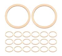 TOYANDONA 80 Pièces Cercles Ronds en Bois pour Loisirs Créatifs, 6cm, | Forme Creuse Plate à Bords Lisses, Légère et Poncée, pour Décorations, Art Thérapie et Attrape Rêves