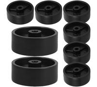 TOYANDONA 8pcs Roues Noires de 97mm pour Chauffage de Terrasse Propane, Montage Simple avec Trou de Fixation de 8,5mm, Accessoires Solide en Plastique pour Usage Extérieur