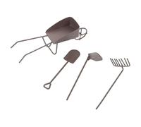TOYANDONA 8pièces Lot de Outils De Jardinage Miniatures Chariot Pelle Râteau pour Maison De Poupée Succulentes Potager Micro-Paysage Décoration