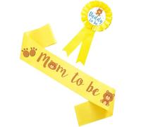 TOYANDONA 8pièces Sash Et Badge Pour Future Maman Et Futur Papa Décorations De Shower Éblouissantes Et Joyeuses