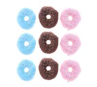 TOYANDONA 9 Pièces Chien Jouets Doux en Peluche en Forme de Donut en Peluche Morsure Jouets Jouets À Mâcher pour Animaux de Compagnie