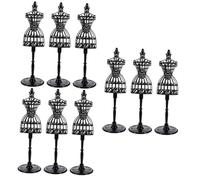 TOYANDONA 9 Pièces Cintre de poupée Porte Manteau Portant a Vetement Support de Bureau Cadre vitrine Support de Mannequin décoratif Mannequin Debout Robe Support de modèle décorer présentoir