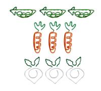 TOYANDONA 9 pièces Clips Papier Décoratifs Forme de Carotte Pinces Documents Bureau Légères et Pratiques pour École Maison et Bureau