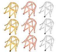 TOYANDONA 9 Pièces Mini Couronnes Strass pour Gâteau Décorations Réutilisables pour Anniversaire et Mariage Accessoires Légers et Faciles à Poser pour et Desserts