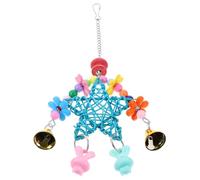 TOYANDONA à mâcher Perroquet perroquets de Cloche de Perroquet Pendaison pour à mâcher Oiseau à mâcher Suspendu Perroquet Fibres végétales Couleur Aléatoire