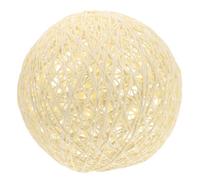 TOYANDONA Abat-jour Boule Rotin Tressé Naturel pour Suspension Décorative Diffuseur de Lumière Chaleureux pour Salon Bar et Salle à Manger