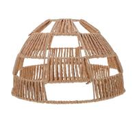 TOYANDONA Abat-jour en Corde de Papier Tressée Fait Main, Diamètre 42 Mm, Style Bohème Rustique, Diffuseur de Lumière Douce Suspendre et Lampadaire, Café, Restaurant, Maison