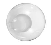 TOYANDONA Abat-jour en Verre Double Couche Rond 12 Cm de Diamètre, Triple Encastrement, Compatible Ampoule G9, Cache Lumineux Sphérique Blanc Laiteux pour Plafonnier Salon, Abat-jour