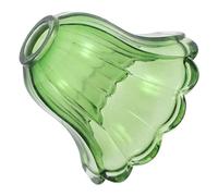TOYANDONA Abat-jour en Verre E14, Petit Abat-jour Vert, Diffusion Uniforme Lumière, Installation Facile, pour Lampe de Table, Couvre-lampe Décoratif