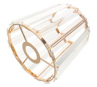 TOYANDONA Abat-jour en Verre Soufflé Petit Format 12 Cm Hauteur Bord Doré, Abat-jour Décoratif pour Lampe E14, Diffuseur de Lumière Intérieur pour Salon, Lampe de Table et Applique Murale