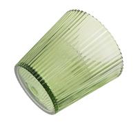 TOYANDONA Abat-Jour en Verre Teinté Vert Rayé, Petit Modèle Conique 13X12 CM, Abat-Jour de Remplacement pour Lampe Suspendue, Lampe de Table et Lampadaire, Éclairage Décoratif Intérieur