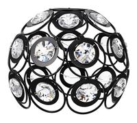 TOYANDONA Abat-jour Plafonnier Cristal Noir Couvercle Lumineux Artistique pour Lampe de Plafond Protection et Décoration pour Lampe de Chambre et Salon