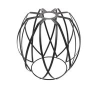 TOYANDONA Abat-jour Suspendu en Métal Creux Style Industriel, Compatible Douille E27, Finition Vintage, Diamètre Moyen, Cuisine, Salon et Hôtel, Remplacement Facile, Abat-jour Métallique