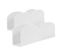 TOYANDONA ABS Clips de Fixation, Base Antidérapante 2 Pièces | Lot, Usage Intérieur sur Sols Durs, Design Simple Blanc Jaune, pour Appartements et Gardiens