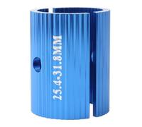 TOYANDONA Adaptateur de Guidon de Vélo Réducteur de Potence Léger et Facile à Assembler en Alliage D'aluminium 2 Pièces Bleu Compatible Guidons de Petit Diamètre