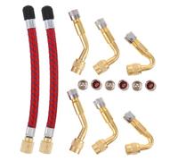 TOYANDONA Adaptateur de Valve avec Rallonge Coudée et Clip de Gonflage Rapide Tuyau Haute Pression Portable pour Pompe à Air et Extension Valve Pneu Trottinette