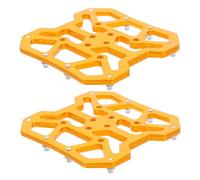 TOYANDONA Adaptateurs de Pédale et Portables Accessoires Auto-verrouillants pour VTT et de Route Jeu de Plaquettes Dorées