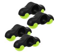 TOYANDONA Adaptateurs de Pied Universels pour Vélo Stationnaire avec Structure Bascule, Tapis de Stabilité en Abs Noir pour Protection du Sol à Domicile, Lot de 4 Pièces