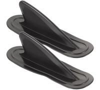 TOYANDONA Ailerons de Paddleboard PVC 2 Pièces Noirs 6,4 Cm - Aileron Arrière Flexible pour Remplacement Planche de Surf, Séparateurs d'eau pour Stabilité et Virages Rapides en Paddle