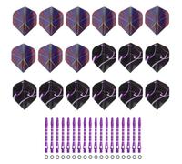 TOYANDONA Alliage D’Aluminium D’Accessoires 18 Ensembles Kit | Remplacement Rapide, Surface Moletée, pour Ailettes et Fléchettes à Pointe Souple, Pratique