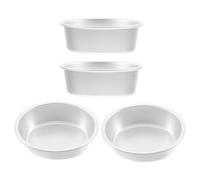 TOYANDONA Alliage D'aluminium Moule à Cheesecake 4 Pièces Ovale D03 | Surface Anodisée, Nettoyage Facile et Démoulage Aisé, pour Mariages et Fêtes, Finition Argenté