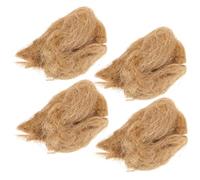 TOYANDONA Allume-feu en Jute Naturel pour Camping D'extérieur, Lot De 4 Pièces Petit Format, Résistant Au Vent L'humidité, Pratique pour Feu De Camp