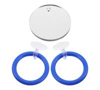 TOYANDONA Anneau de Formation avec Miroir à Ventouse pour Poisson Betta en Plastique, Interactif pour Aquarium d'eau Douce, Stimulation et Entraînement en Bassin