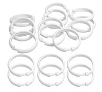 TOYANDONA Anneaux de Rideau de Transparents en Plastique 55 Pièces Crochets Ronds O Compatibles Tringles Standard et Courbes Installation Facile pour Salle de Bain et Fenêtre