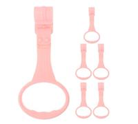 TOYANDONA Anneaux de Traction pour Parc à Jeux Bébé 6 Pcs en Pp Rose, Design Spécial Lit Bébé, Aide à L'entraînement Debout et Équilibre des Tout-petits