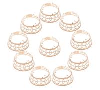 TOYANDONA Anneaux Intérieurs de Chapeau Khaki 10pcs de Fermier en Plastique Léger, Forme Conique Simple, Accessoires pour Support Intérieur de Chapeau