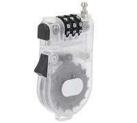 TOYANDONA Antivol de Sécurité pour Vélo et Snowboard Câble en Acier Rétractable 1 Pièce Transparent Blanc Antivol Compact à Code 3 Chiffres Équipement Sportif Portable