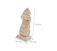 TOYANDONA Applique Bois Sculpté Décorative Ornement Angle Bois Massif Sculpté Main Solide Style Européen pour Décoration Intérieure