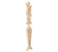 TOYANDONA Applique Bois Sculpté Forme de Vase Oriental Décor Mural sur Mesure Ornement Vertical pour Meubles Portes et Armoires Style Chinois Traditionnel Non Peint
