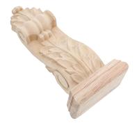 TOYANDONA Applique en Bois Sculpté Non Peint, Console d'angle Décorative Style Européen, Support Décoratif 9x21x6 Cm en Bois Massif pour Décoration Intérieure et Meubles