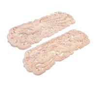 TOYANDONA Appliques Décoratives d'angle en Bois Sculpté Européen Appliques Murales Décoratives Beiges