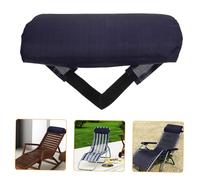 TOYANDONA Appui-tête pour Chaise Pliante avec Sangle Élastique Coussin de Remplacement pour Fauteuil Relax Oreiller Ergonomique Stable Bleu Foncé
