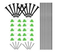 TOYANDONA Arceaux de Jardin en Fibre de Verre Clips et Tubes D’Assemblage, Support Polyvalent en Plastique et Métal pour Protection des Plantes sous Filet en Extérieur