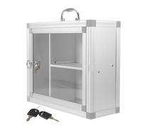TOYANDONA Armoire Installation et Alliage Compartiments Pharmacie Murale en Acrylique Intégrés Rapide, pour Remède et Objets Perdus en Bureau Lieux Publics