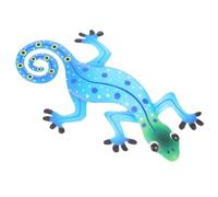 TOYANDONA Artisanat suspendu au mur pendaison décor extérieur suspendu décoration murale lézard salle accessoires the noel vsp noel ornement de gecko de fer Ornement d’art mural le fer Blue