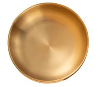 TOYANDONA Assiette à Sauce en Acier Inoxydable 304 Doré 13,5 Cm, Plat Double Couche pour Condiment, Porte-sauce Cuisine Maison et Restaurant, Assiette de Collation Pratique et Légère