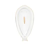 TOYANDONA Assiette Poisson Céramique avec Couvercle Résistante à Eau pour Restaurant Plats de Fruits de Mer Surface Lisse Sans Burr Nettoyage Facile Usage Polyvalent