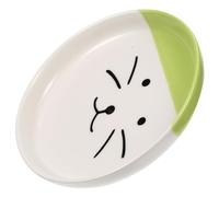 TOYANDONA Assiette pour Chat Céramique Peu Profonde Large Capacité Bol Alimentaire Intérieur Conception Facile à Nettoyer Plat pour Nourriture Humide et Crue Petits Animaux