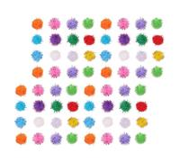 TOYANDONA Assortiment de 300 Balles à Pompons Colorées pour Chats Diamètre 3 CM Peluche Douce Non Abrasive Jouets Interactifs pour Chats D’Intérieur Enrichissement et Exercice Quotidien