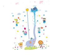 TOYANDONA Autocollant Mural Décoratif Éléphant Avec Échelle De Mesure Sticker Amusant Pour Chambre Garçon Fille Résistant à Usure Décoration Murale Pour Salon Et Chambre à Coucher