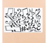 TOYANDONA Autocollants en Pvc Notes de Musique Noirs Auto-adhésifs, Décor Mural Sûr pour Murs Intérieurs et Fenêtres, pour Chambre ou Salle de Classe
