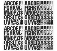 TOYANDONA Autocollants Thermocollants pour Tissu Noirs, Lot de 10 Feuilles de Transfert Thermique DIY pour Vêtements et Accessoires, Motifs Lettres et Symboles, Décoration Personnalisée,