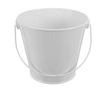 TOYANDONA Bac à Graisse Rond Blanc 8x10,5x12 Cm en Métal, Collecteur D'huile de Barbecue Extérieur, Seau à Jus de Gril Stable et Détachable, Récupérateur de Graisse pour Fumoirs, Camping